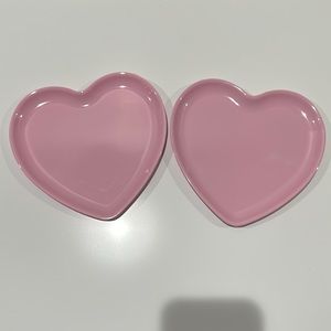 🌸NEW set of TWO Valentines 💝 Plates Melamine/Acrylic/ 8 in (20cm).